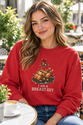 Red T-shirt, female outdoor café mockup