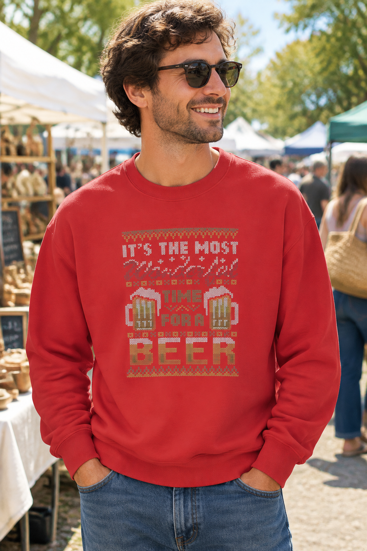Red T-shirt, male outdoor market mockup