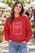 Red T-shirt, outdoor market mockup