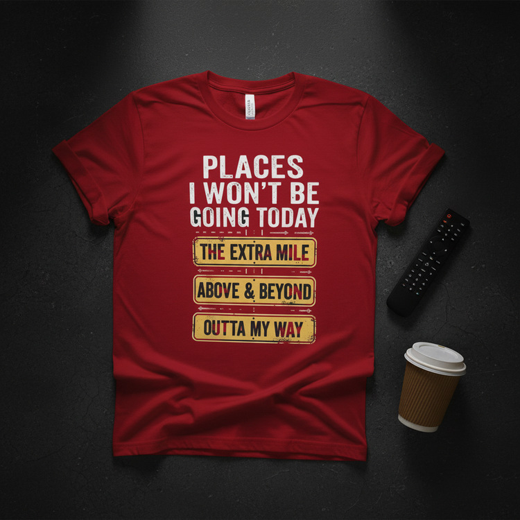 Red Tee Flat Lay