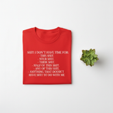 Red Tee Flat Lay