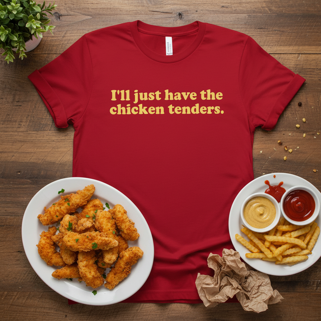 Red Tee Flat Lay