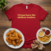 Red Tee Flat Lay
