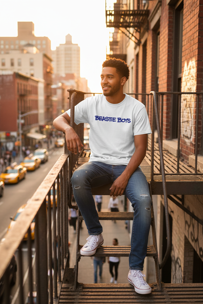 White blue - fire escape