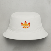 White bucket hat - flat lay