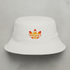 White bucket hat - flat lay