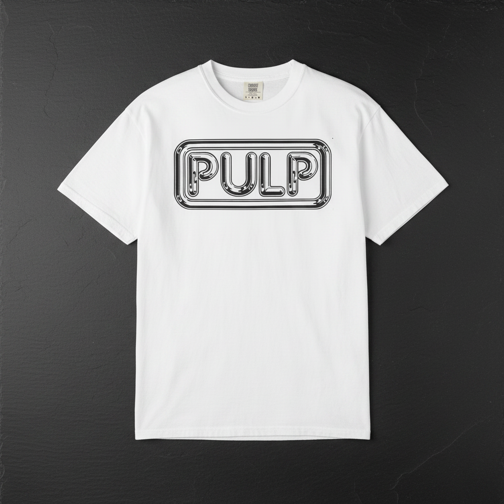 White PULP Tee - Flat Lay
