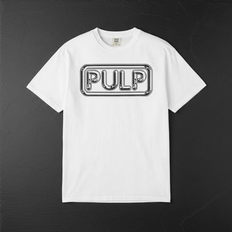 White PULP Tee - Flat Lay