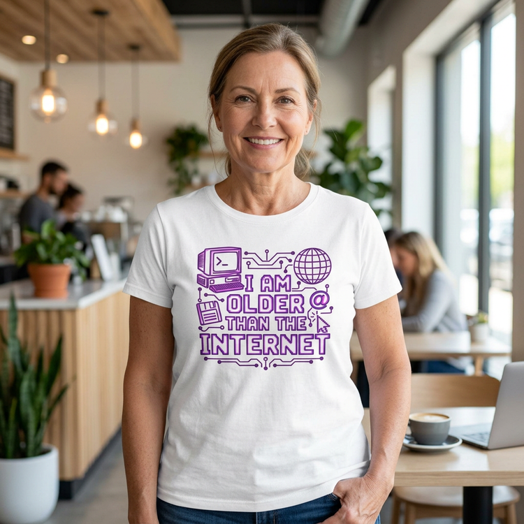 White T-shirt café mockup