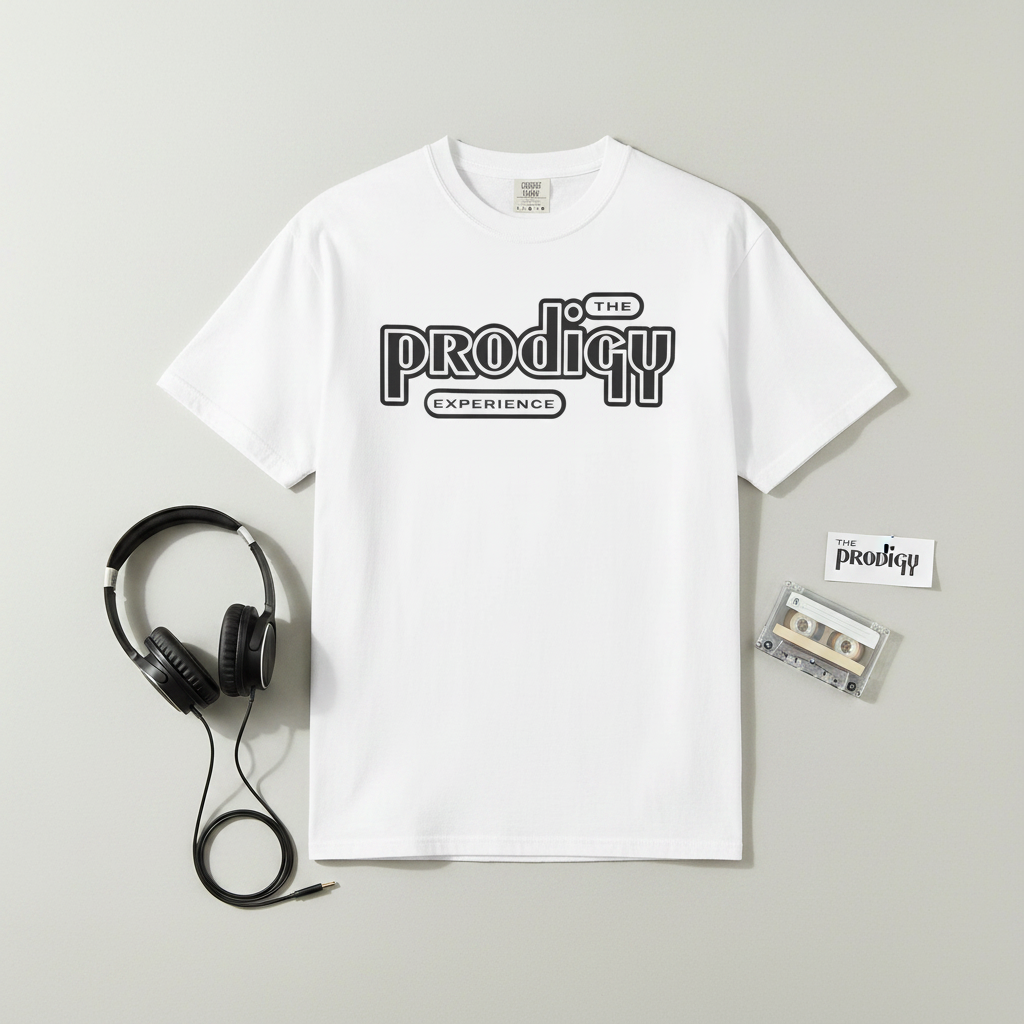 White Tee Flat Lay