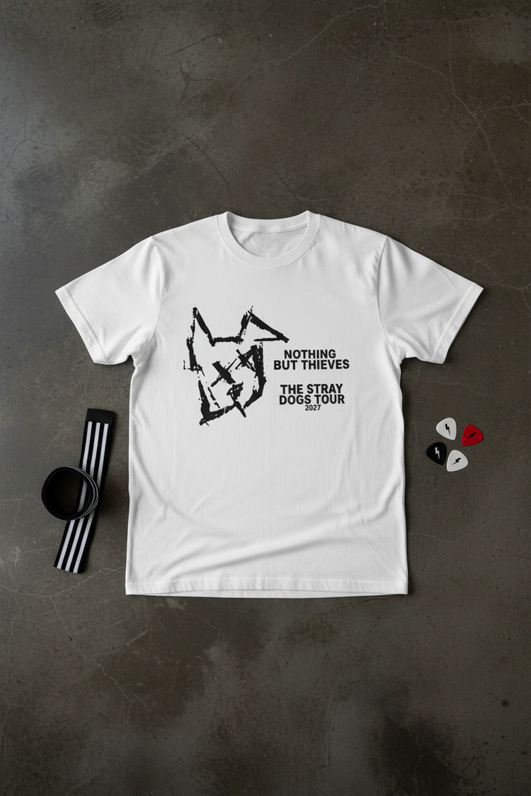 White Tee Flat Lay