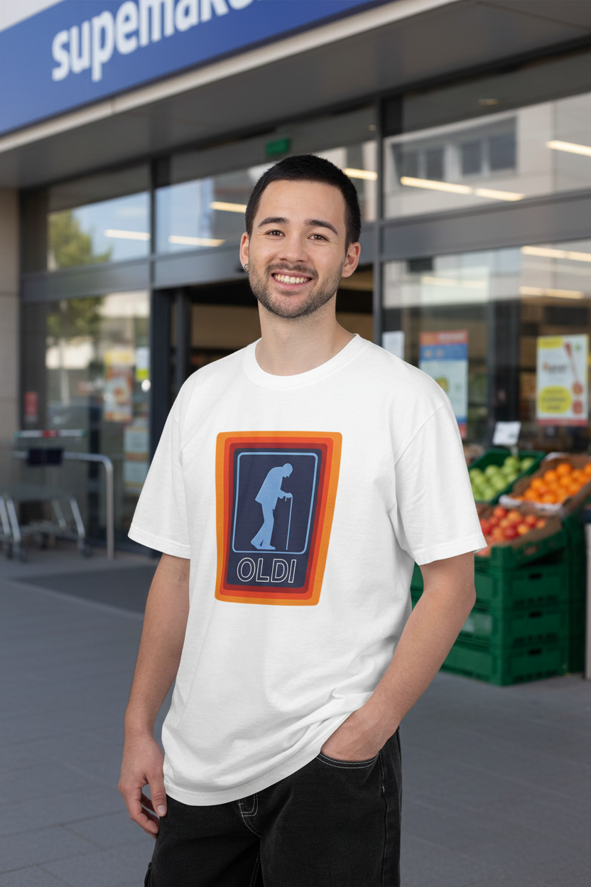 White tee street mockup
