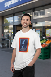 White tee street mockup