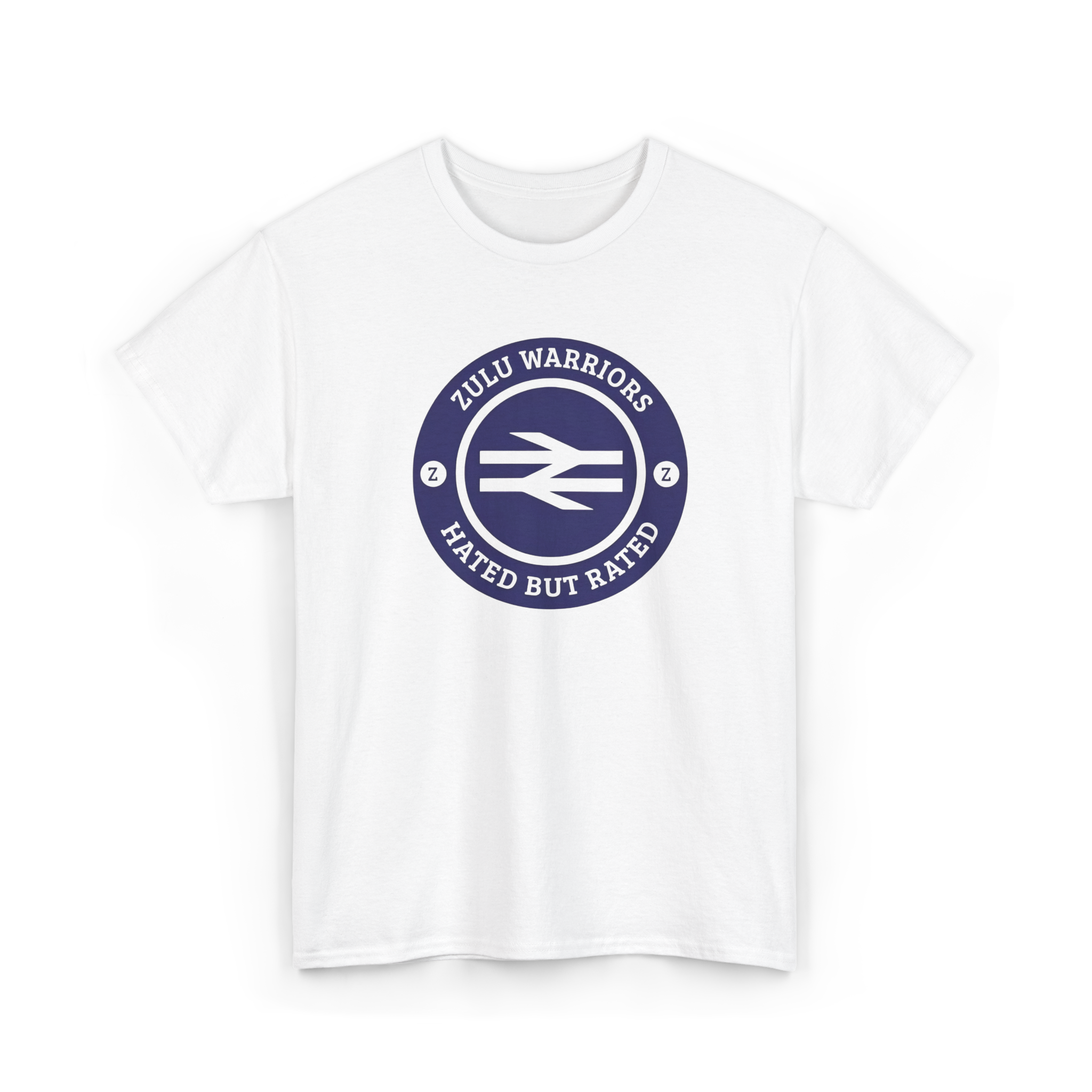 Birmingham City Zulu Warriors T-shirt featuring football design, white fabric with printed team logo and Zulu Warriors graphic.